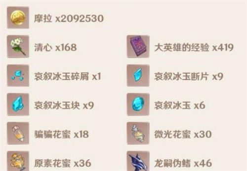 原神申鹤天赋升级材料有哪些 原神申鹤天赋材料一览表清单